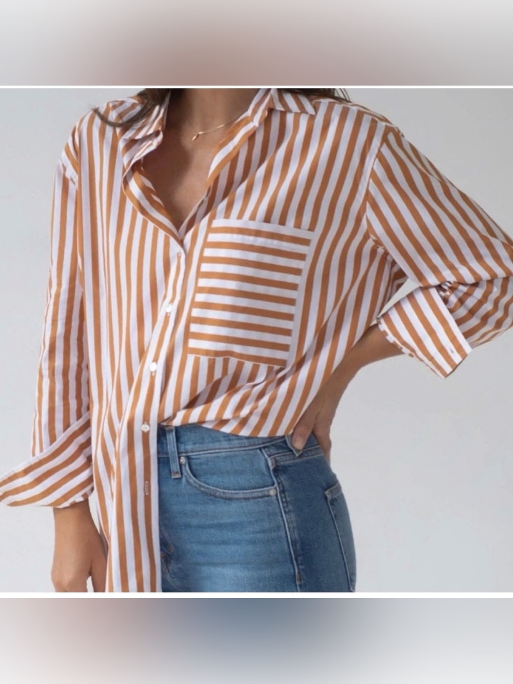 EUC AYR The Deep End Button Down Shirt in Apertif Size M Medium